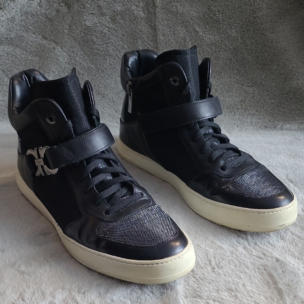 Salvatore Ferragamo Leather And Mesh Sneakers Mens 12